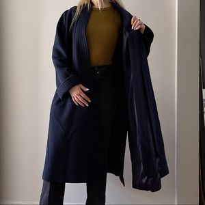 Orbachs 1960s Vintage Navy Cashmere Peacoat